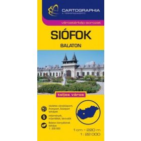 Siófok várostérkép - Balaton térkép 1:22 000