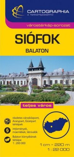 Siófok várostérkép - Balaton térkép 1:22 000