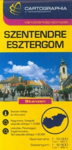 Szentendre - Esztergom Várostérkép 1:13 000