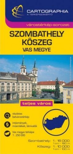 Szombathely - Kőszeg Várostérkép  1:16 000