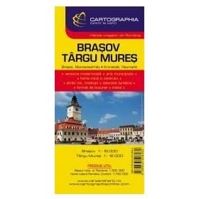 Brassó - Marosvásárhely várostérkép 1:15 000, 1:12 000