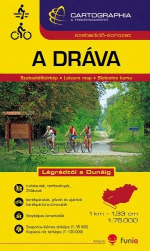 Dráva szabadidőtérkép 1:75 000