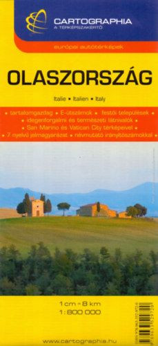 Olaszország autótérkép - 1:800 000