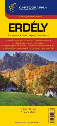Erdély autótérkép 1:500 000