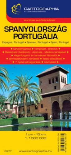 Spanyolország - Portugália autótérkép 1:1 500 000