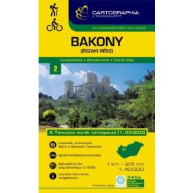 Bakony - északi rész turistatérkép 1:40.000