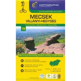   Mecsek és Villányi-hegység turistatérkép 1:40000 - Baranyai-dombság (kelet) térkép 1:60 000