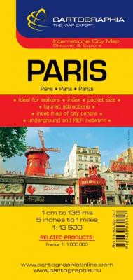 Párizs várostérkép 1:13.500