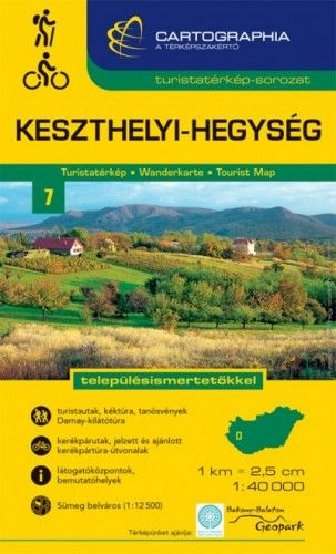 Keszthelyi-hegység turistatérkép 1:40000