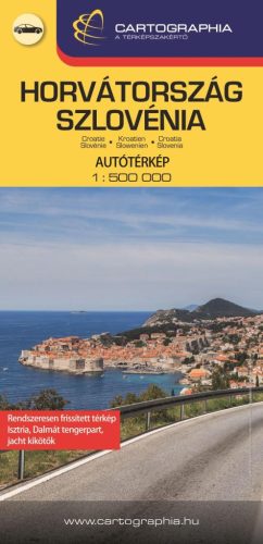 Horvátország, Szlovénia keményborítós autótérkép