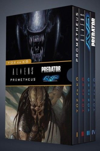 Prometheus + Aliens + Alien vs.Predator + Predator: Tűz és kő - díszdobozban