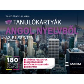   Tanulókártyák angol nyelvből A2-B1 szinten haladóknak - 180 db színes kártya + megoldófüzet és játéktábla