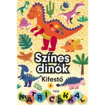 Színes dinók kifestő - matricákkal