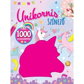 Unikornis színező - 1000 strasszkő