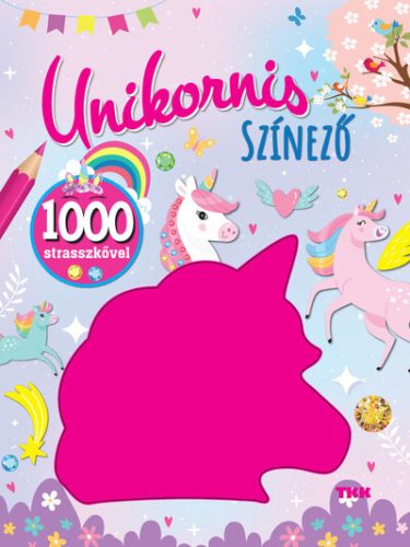 Unikornis színező - 1000 strasszkő