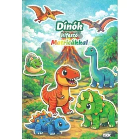 Dínók kifestő - Matricákkal