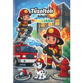 Tűzoltók kifestő - Matricákkal