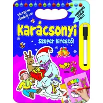   Karácsonyi szuper kifestő - Töltsd ki és Töröld le! (lila)