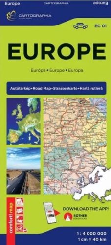 Európa Comfort térkép (laminált)