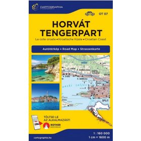 Horvát tengerpart (Adria) térkép