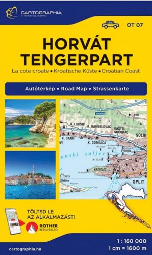 Horvát tengerpart (Adria) térkép